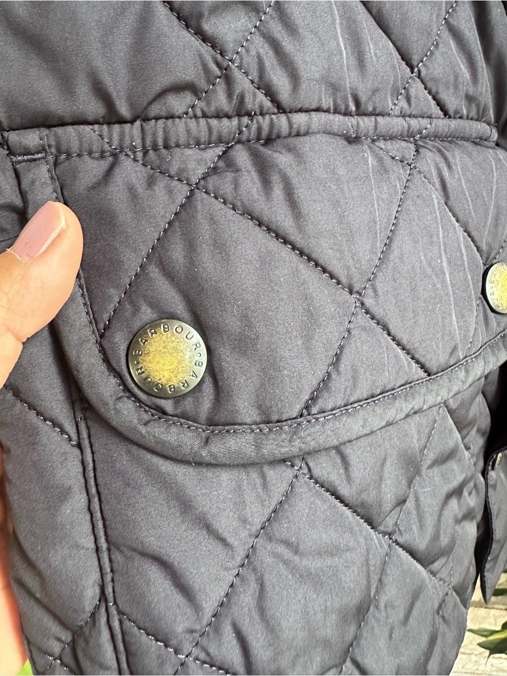 Barbour Men's Quilted Navy Vest medium - Picture 4 of 10